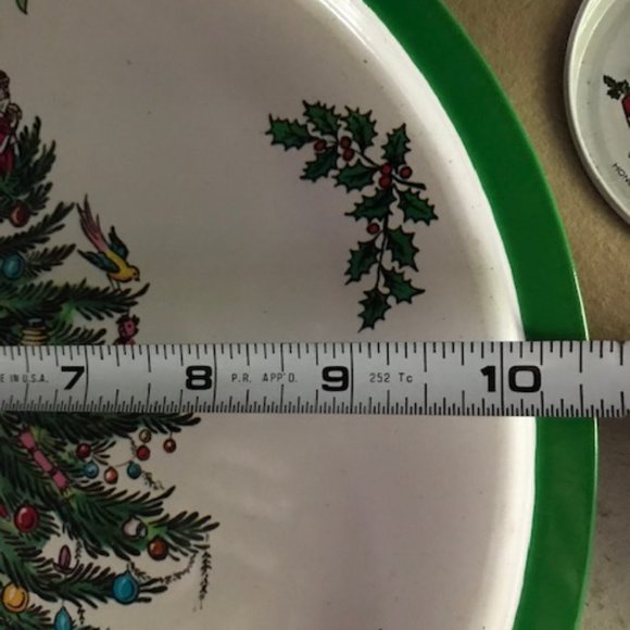 Nice Vintage Metal Christmas Serving Tray w/Matching coasters - Picture 2 of 4